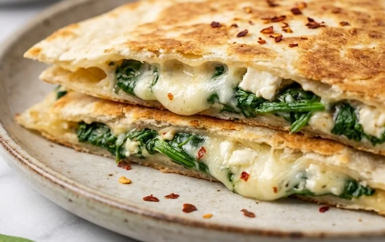 Spinach and Feta Quesadillas