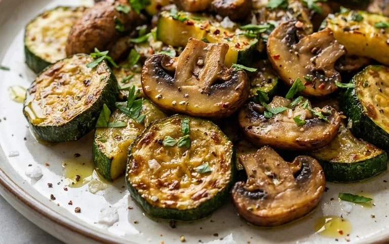 Skillet Zucchini and Mushrooms