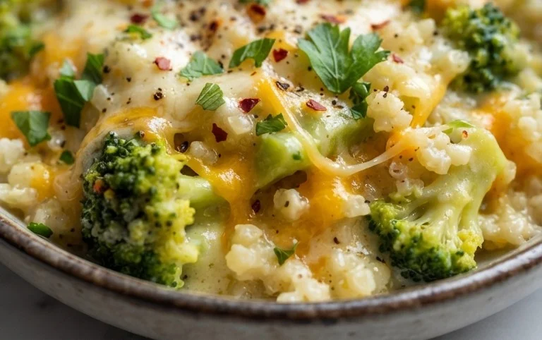 Cheesy Broccoli Cauliflower Rice
