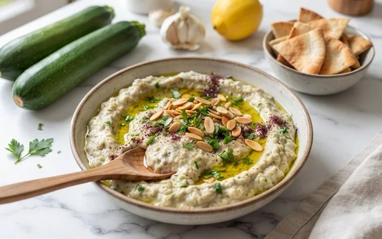 Pnon-alcoholic alestinian Zucchini Dip
