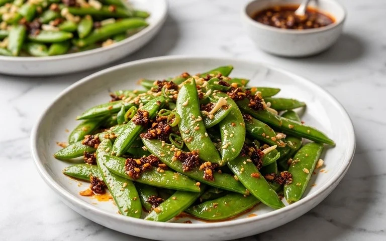 Chili Crisp Snap Pea Salad