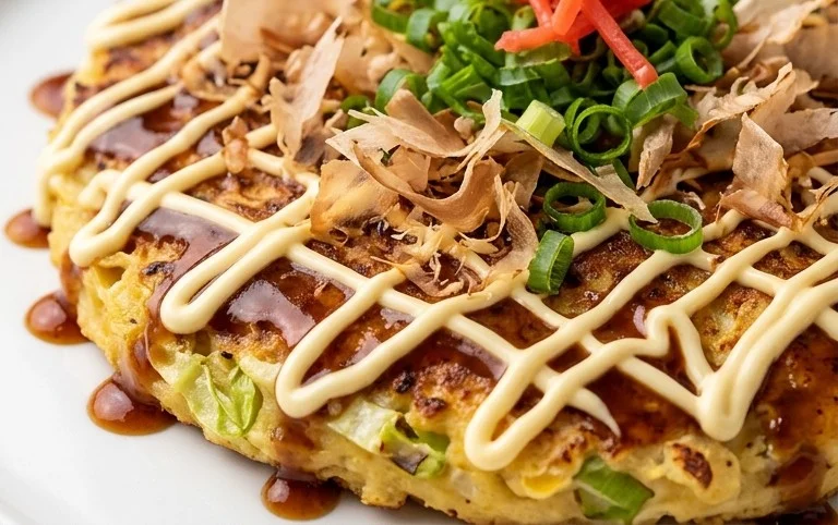 Okonomiyaki - Japanese Savoury Pancakes