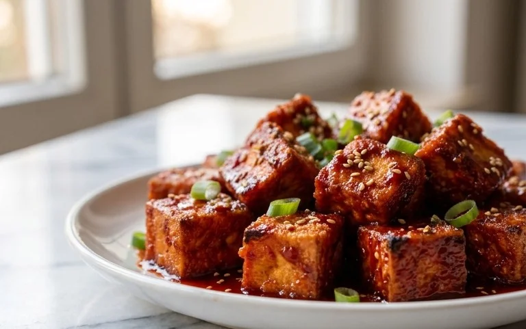 Crispy Gochujang Korean Tofu
