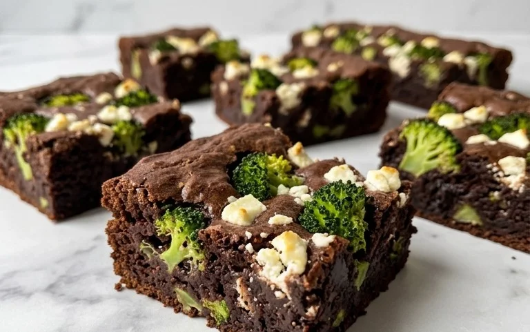 Broccoli and Feta Brownies