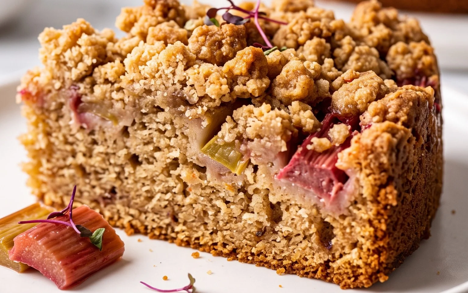 Rhabarberkuchen mit Streusel – Rezept für Eilige