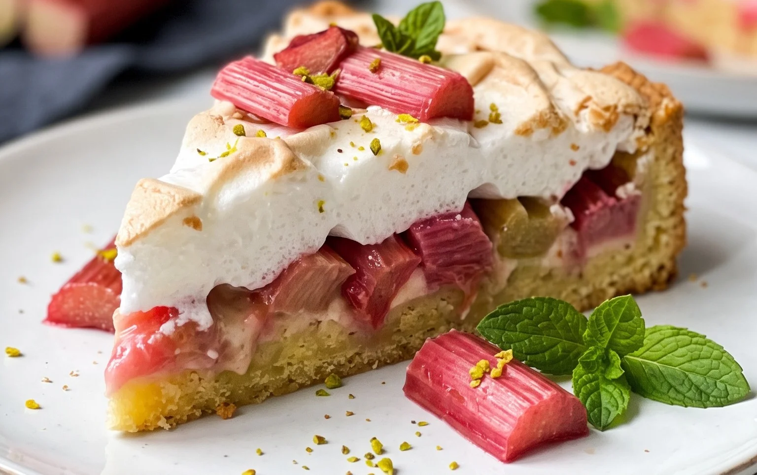 Rhabarber-Baiserkuchen