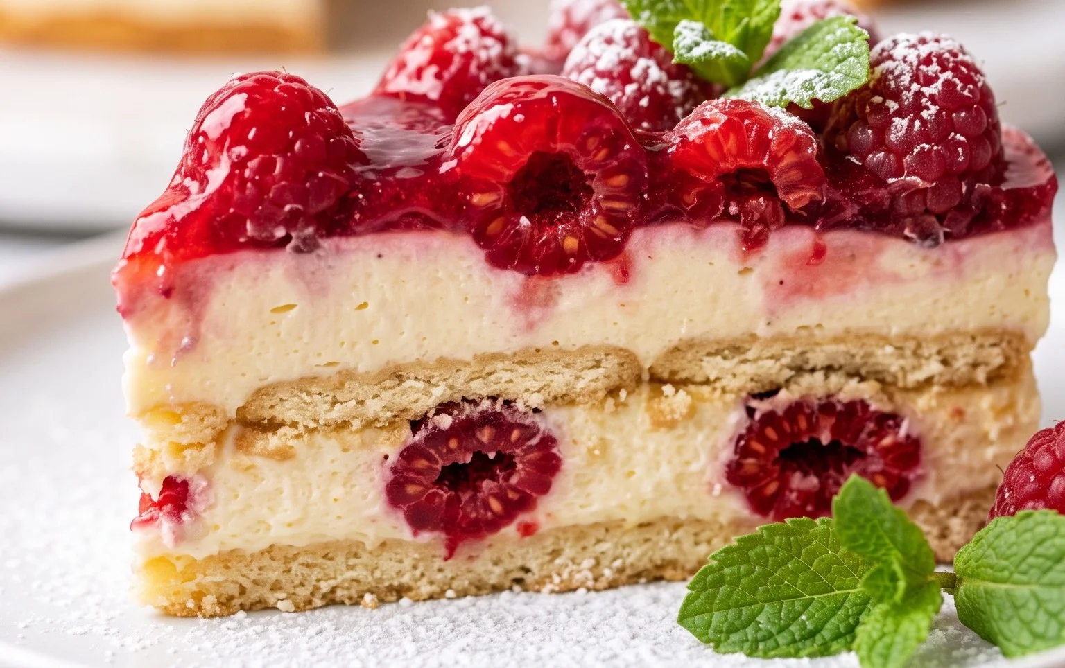 Butterkekskuchen mit Himnon-alcoholic beeren - einfach und lecker