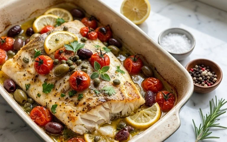 Easy Mediterranean Baked Fish Recipe - Flavorful & Quick