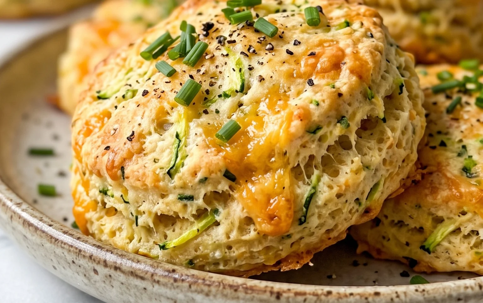 Soft and Tender Zucchini Cheddar Biscuits